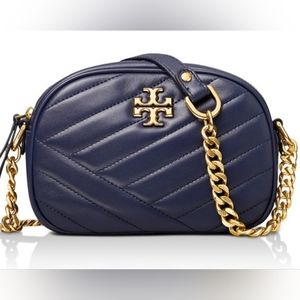 Tory Burch NWT Kira Chevron Leather Camera Bag
